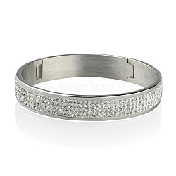 Unique Valentines Day Gifts for Her Pave 4-Rows Rhinestoned Bangle
