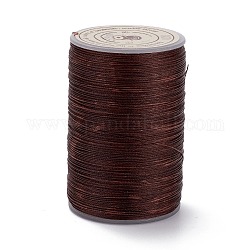 ラウンドワックスポリエステル糸ストリング  マイクロマクラメコード  ツイストコード  革縫い用  ココナッツブラウン  0.3~0.4mm  約174.98ヤード（160m）/ロール