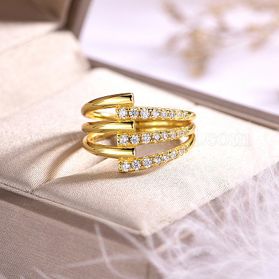 Кольцо из стерлингового серебра s925 в винтажном стиле с микропаве из прозрачных кубических цирконий TL9311-2-1