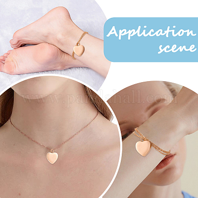 Ожерелья с подвеской в виде сердца из нержавеющей стали в виде погребальной шкатулки DIY-CN0003-41RG-1