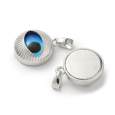 Латунь стекло кулоны KK-P334-05P-1