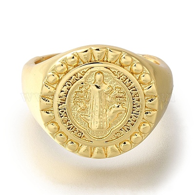 Обшивка стойки круглая с открытыми манжетами из нержавеющей латуни RJEW-S411-11G-01-1