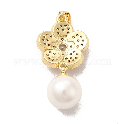 Подвеска из латуни с микропаве из кубического циркония ZIRC-C002-03G-1