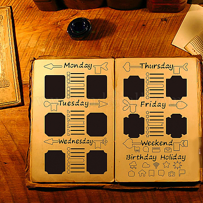 4шт 4 трафарета для резки из нержавеющей стали 304 DIY-BC0003-57-1