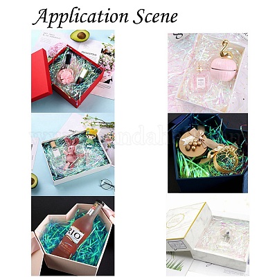 Красочный наполнитель из измельченной бумаги из рафии PAAG-PW0001-010C-07-1