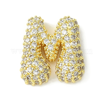 Подвески из латуни с покрытием из прозрачного кубического циркония KK-S378-01G-M-1