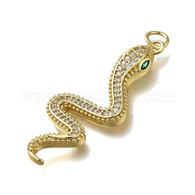 Латунные микропаве прозрачные подвески с фианитом ZIRC-I070-007G-1