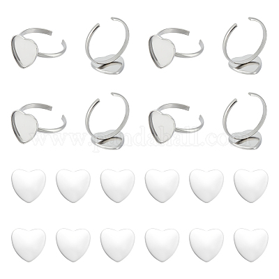 Набор для самостоятельного изготовления пустого кольца-сердечка FIND-UN0002-92-1