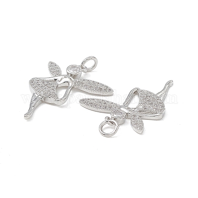 Латунные микро проложить кубического циркония подвески KK-E068-VB146-1