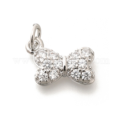 Латунные микропаве прозрачные подвески с фианитом KK-L225-018P-1