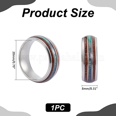 Кольцо из нержавеющей стали 201 для мужчин RJEW-WH0012-27A-01-1