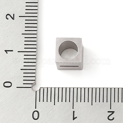 Европейские бусины из нержавеющей стали 201 STAS-M058-01I-P-1