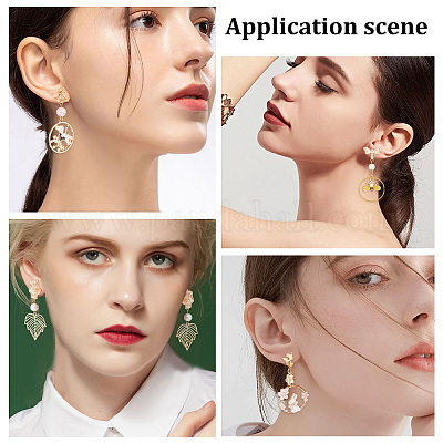 10 шт. 5 стильные латунные серьги-гвоздики KK-CN0001-88-1