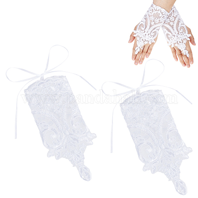 Рукав из полиэстерового кружева для женщин и девочек AJEW-WH0348-689B-1