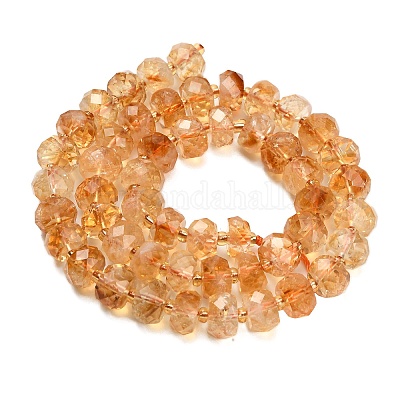Природный цитрин бисер нитей G-L634-E02-01-1