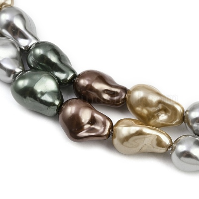 Гальванические стеклянные бусины GLAA-H039-07I-1