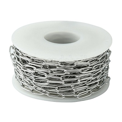 Не тускнеющие цепочки-скрепки ручной работы из нержавеющей стали марки 304 STAS-F230-15P-1