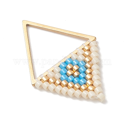 Подвески-ромбы из стеклянного бисера Миюки PALLOY-MZ01127-1