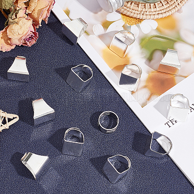 Квадратные латунные кольца RJEW-PH0001-03-1