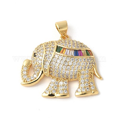 Латунные подвески из микро-паве ZIRC-I071-01G-01-1