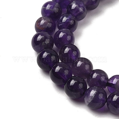 Природный аметист нитей бисера&nbsp;LS-G-A274-C01-6mm-02-1