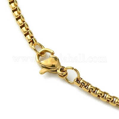 Подвеска из нержавеющей стали ожерелья NJEW-L117-01G-1