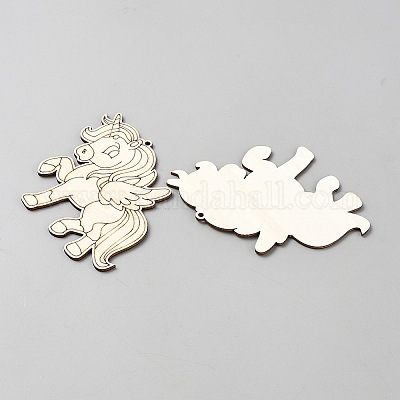 Единорог незаконченные деревянные части WOOD-CJC0007-04F-1