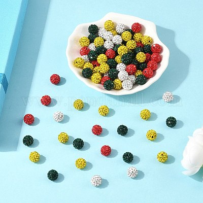 Рождественская тематика паве диско-шар бусины RB-L037-03-1