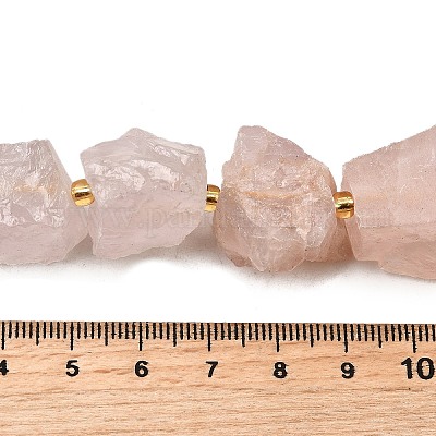 Сырой грубый натуральный розовый кварц бисер прядь G-Z087-B04-1