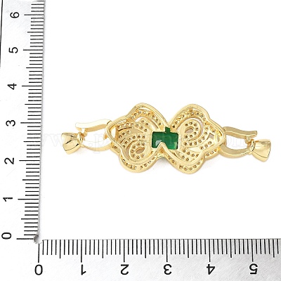 Латунный бантик микропаве из кубического циркония с застежкой KK-A252-17G-1