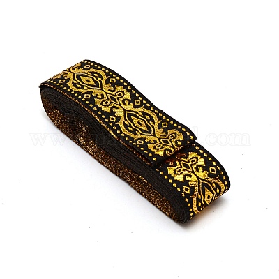 Репсовая лента из полиэстера и шелка в этническом стиле OCOR-WH0075-05B-1