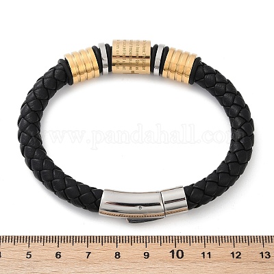 Плетеные браслеты из кожаного шнура из микрофибры BJEW-D304-12G-1