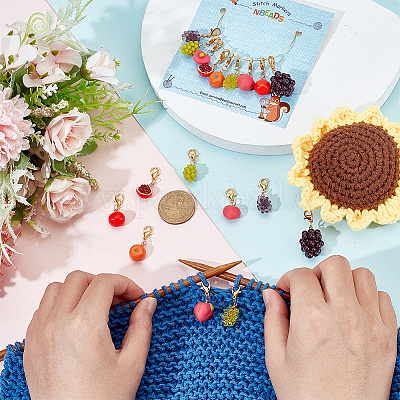 Полимерные маркеры для петель с имитацией фруктов HJEW-AB00185-1