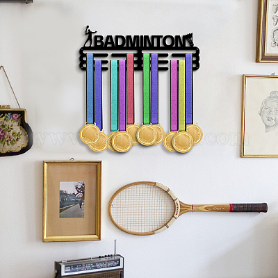 Ph pandahall porta medaglie da badminton espositore per medaglie  appendiabiti premi nastro cheer 3 linea premio