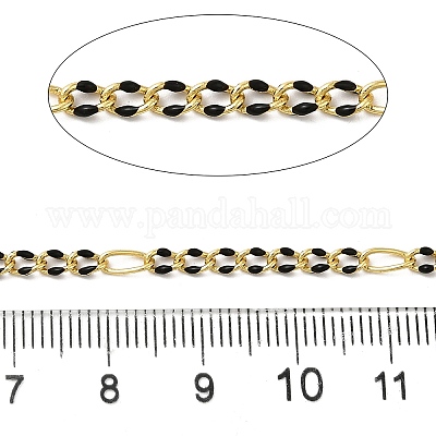 Цепи из латунной эмали ручной работы с овальными звеньями CHC-L053-08G-06-1