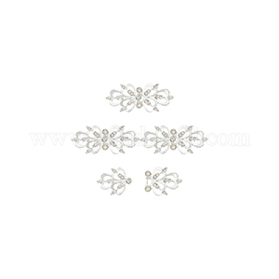 4 шт. застежки-застежки со стразами из цинкового сплава FIND-FG0003-45B-1