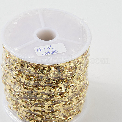 Латунные звенья цепи с покрытием стойки AJEW-Q150-06G-04-1