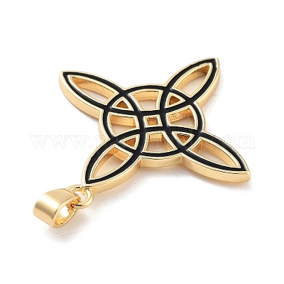 Подвески из латуни с эмалью в стойку KK-C063-07G-1