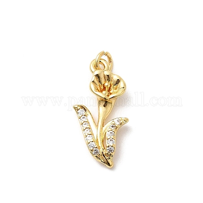 Латунные микро проложить кубического циркония подвески KK-Z135-01G-02-1