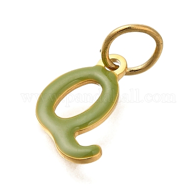 Ионное покрытие(ip) 304 нержавеющая сталь эмаль алфавит подвески STAS-F308-02G-Q-1