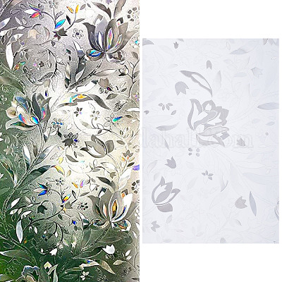 Shop GORGECRAFT 5PCS PVC Frosted Window Privacy Film Non Adhesive Window  Cling Frosting Window Tinting Films Decorative Glass Stickers Coverings  Decals for Windows Sliding Glass Door Flower Pattern for Jewelry Making 