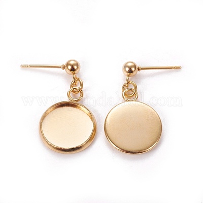 Серьги-гвоздики из нержавеющей стали 304 STAS-L226-019G-G-1