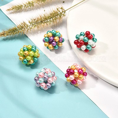 Круглые плетеные бусины HY-JF-4MM-M2-1