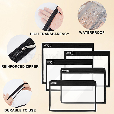 5 размер прозрачный ПВХ мешок для ювелирных изделий на молнии подарочный мешочек ABAG-CN0001-11C-1