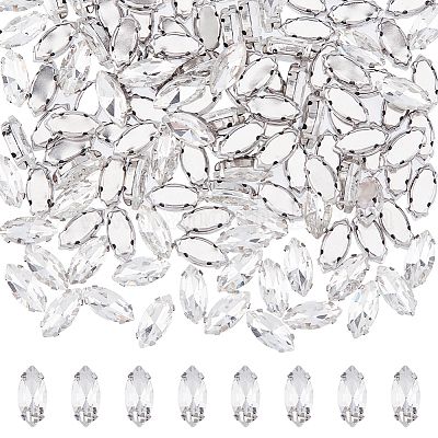 120 шт. пришивной стразы в виде конского глаза RGLA-DC0001-07B-1