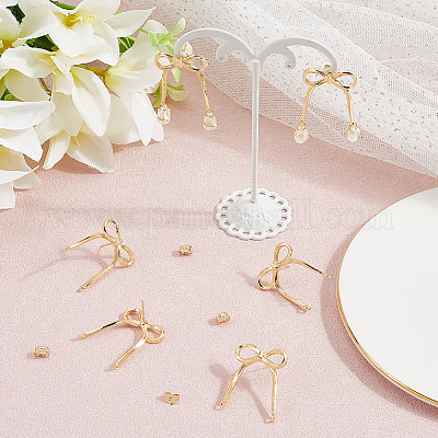 6 шт. латунная фурнитура для сережек-гвоздиков KK-BBC0019-96B-1