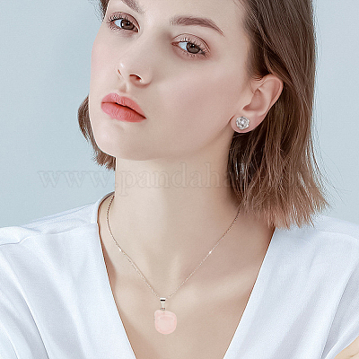 20шт подвески из натурального розового кварца G-BBC0001-50D-1