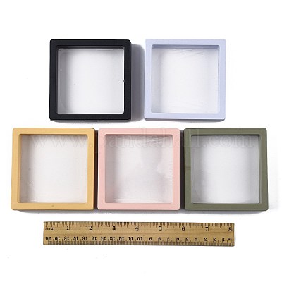 5 шт. квадратная прозрачная полиэтиленовая тонкая пленка подвесная коробка для ювелирных изделий&nbsp;CON-FS0001-19D-1