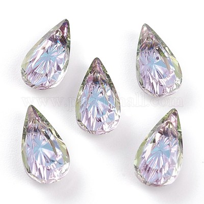 Подвески из тисненого стекла со стразами GLAA-J101-06A-001VL-1