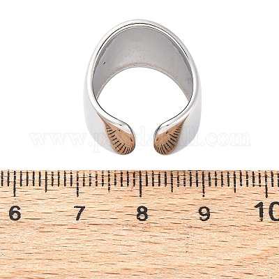 Кольца-манжеты из нержавеющей стали 304 для женщин RJEW-G348-02P-1